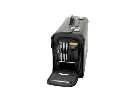 Alassio Valise pour pilotes 'VERONA', cuir, noir