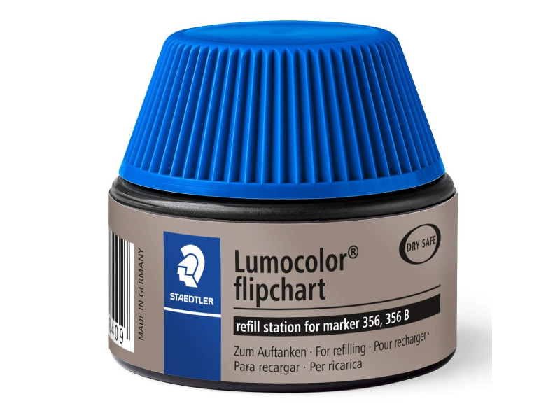 STAEDTLER Lumocolor flacon de recharge 488 56, bleu, pour