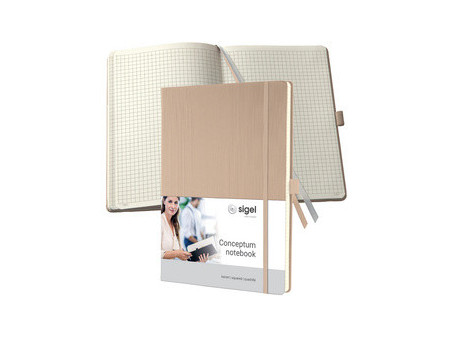 sigel Carnet de notes Conceptum, A4, ligné, beige