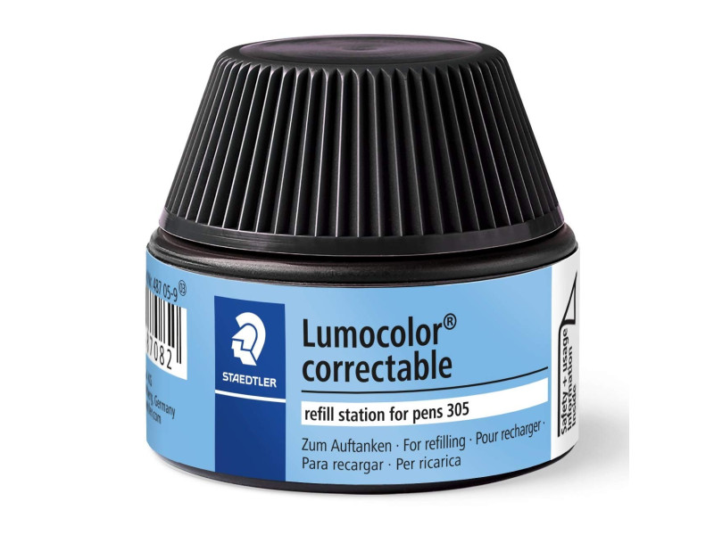 STAEDTLER Flacon de recharge Lumocolor 487 05, noir