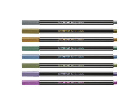 STABILO Feutre Pen 68 metallic, étui en métal de 6