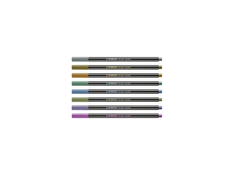 STABILO Feutre Pen 68 metallic, étui en métal de 6