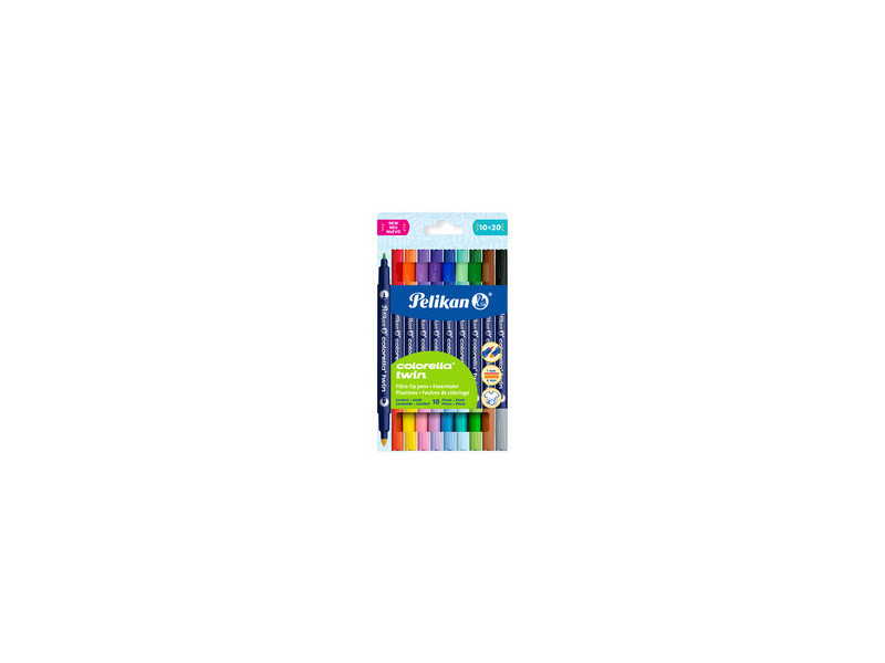 Pelikan Feutre double colorella twin, étui carton de 10