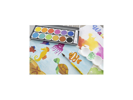 EBERHARD FABER Boîte de peinture WINNER, 12 couleurs