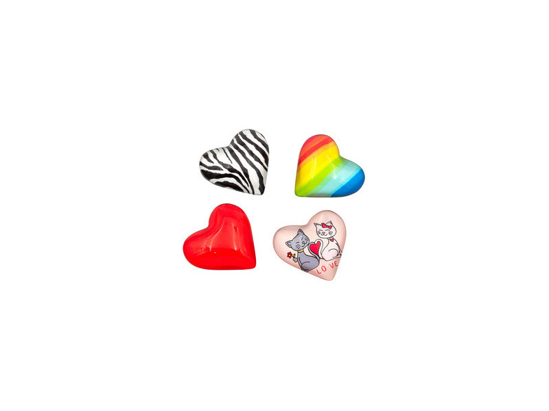WEDO Aimant en forme de coeur, en verre, tableau de 25