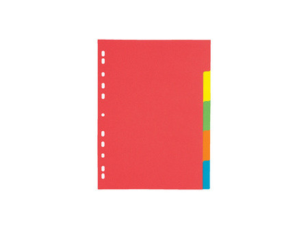 PAGNA Intercalaires en carton, A4, 10 touches, 5 couleurs