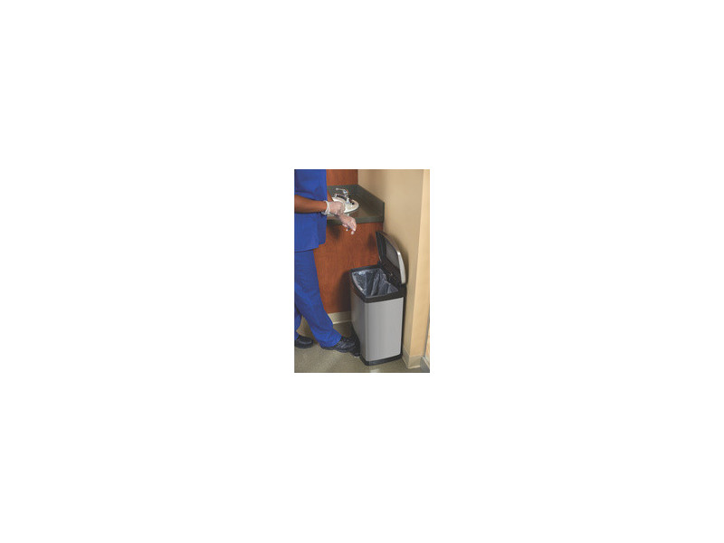 Rubbermaid Collecteur à pédale Slim Jim, en métal, 50 litres