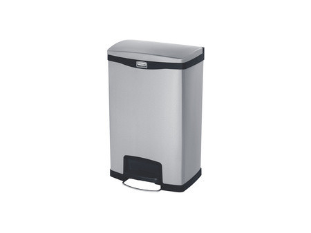 Rubbermaid Collecteur à pédale Slim Jim, en métal, 50 litres