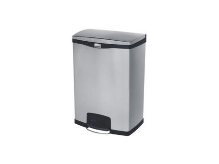 Rubbermaid Collecteur à pédale Slim Jim, en métal, 90 litres