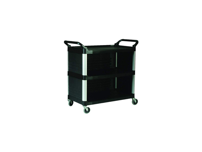 Rubbermaid Chariot de service X-Tra Cart, 3 étages, noir