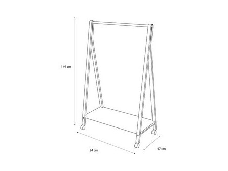 ALBA Vestiaire 'SLEEK', mobile, (H)1.490 mm, bois / blanc