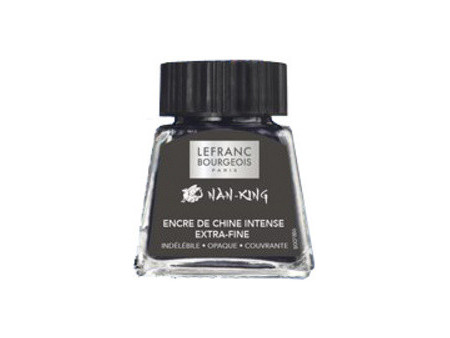 LEFRANC BOURGEOIS Encre de Chine Nan-King, 14 ml, noir