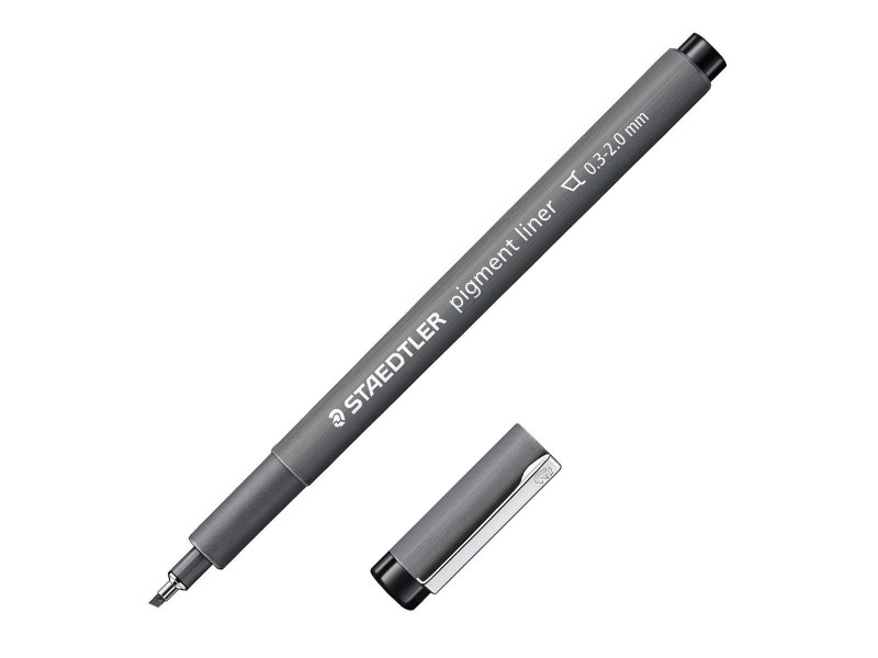 STAEDTLER Feutre à pigment, pointe biseautée