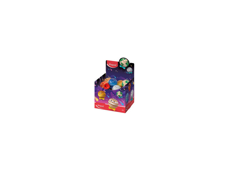 Maped Taille-crayon PLANET, métallique, présentoir de 24