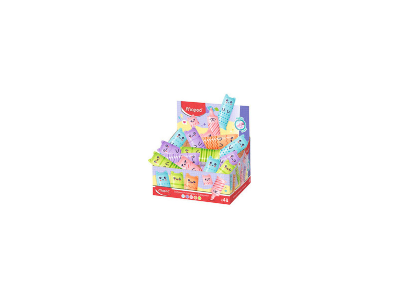 Maped Surligneur Mini FLUO'PEPS PASTEL KAWAI, présentoir