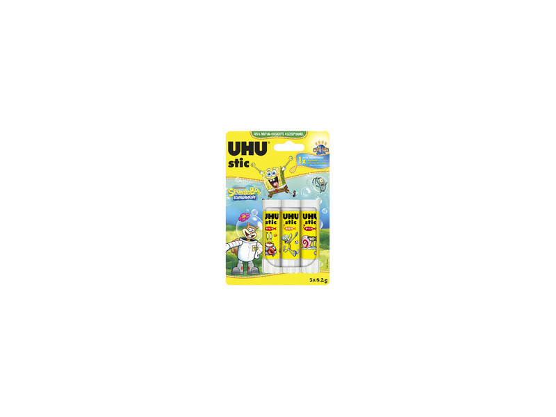 UHU Bâton de colle stic Bob l'éponge, 3 x 8,2 g, blister