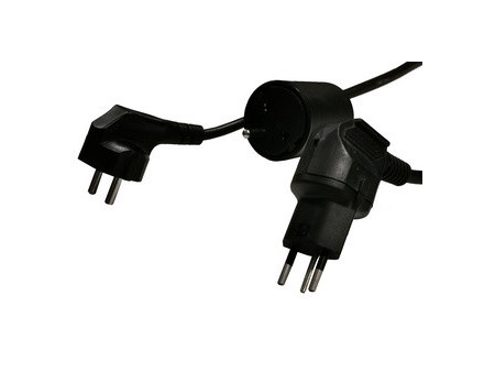 apranet adaptateur de voyage Suisse, plastique, noir