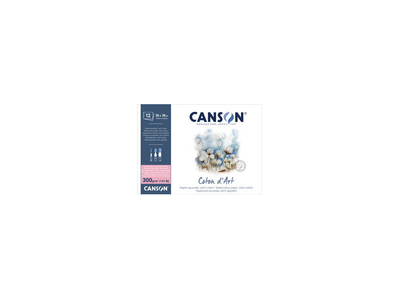 CANSON Bloc de papier aquarelle 'Coton d'Art', 230 x 310 mm