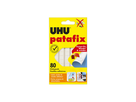 UHU Pâtes adhésives patafix, repositionnable, blanc