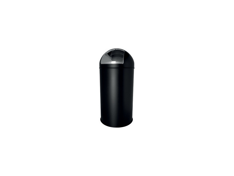 helit Poubelle en métal 'the dome', 50 litres, noir