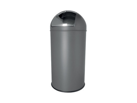 helit Poubelle en métal 'the dome', 50 litres, noir