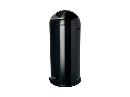 helit Poubelle à pédale 'the step dome', 52 litres, argent