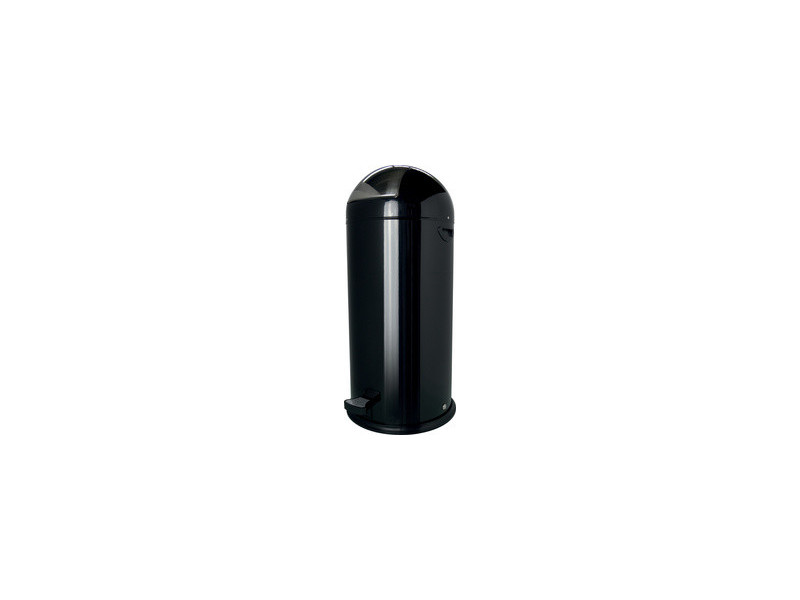 helit Poubelle à pédale 'the step dome', 52 litres, argent