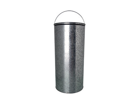 helit Poubelle à pédale 'the step dome', 52 litres, argent