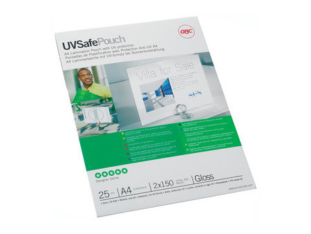 GBC Pochette de plastification UVSafePouch, A4, 300 microns