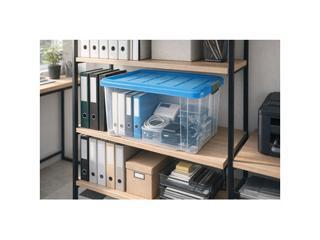 Peggy Perfect Boîte de rangement, couvercle, roulettes, 55 L