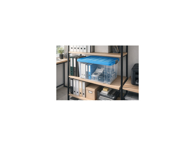 Peggy Perfect Boîte de rangement, couvercle, roulettes, 55 L