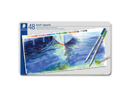 STAEDTLER Crayon aquarellable karat aquarelle, étui de 48