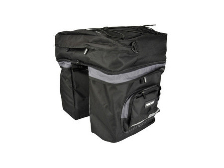 FISCHER Sacoche triple pour porte-bages de vélo, noir