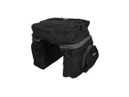 FISCHER Sacoche triple pour porte-bages de vélo, noir