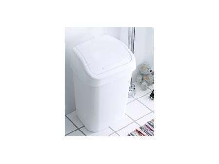 orthex Poubelle à couvercle basculant, 25 litres, blanc