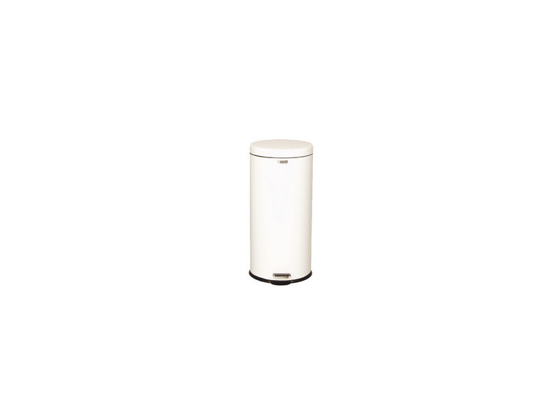 Rubbermaid Poubelle à pédale, ronde, 30,3 litres, blanc