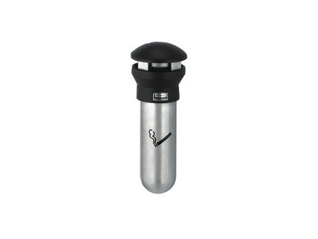 Rubbermaid Cendrier mural Infinity, rond, argent / noir