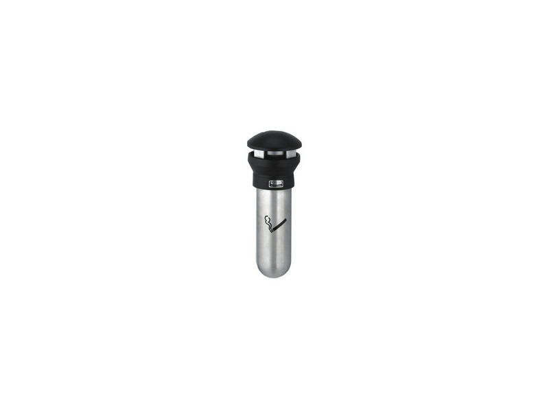 Rubbermaid Cendrier mural Infinity, rond, argent / noir