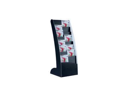 PAPERFLOW Porte-prospectus Courbo, 8 casiers, gris