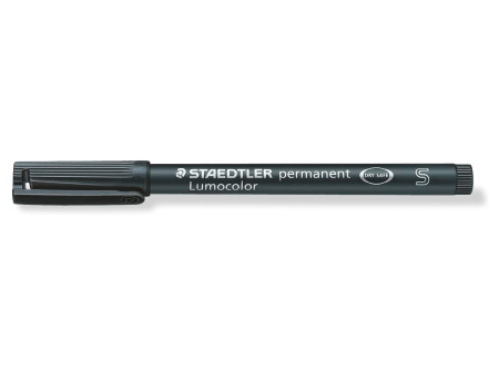 STAEDTLER Set de 4 marqueurs permanents Lumocolor, noir