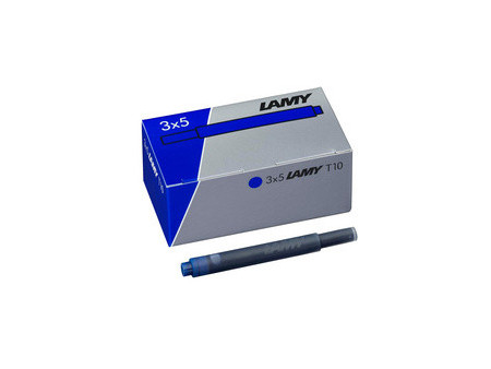LAMY Cartouche d'encre grande capacité T10, pack de 15, bleu