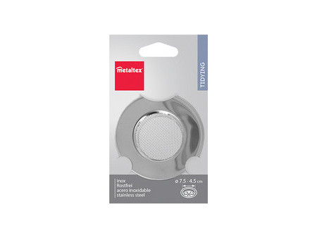 metaltex Filtre de lavabo, acier inoxydable, diamètre: 75 mm