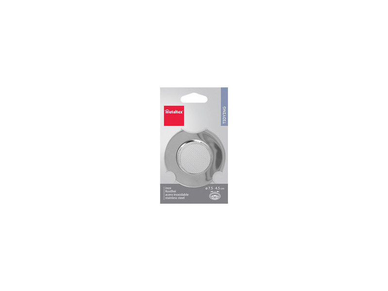 metaltex Filtre de lavabo, acier inoxydable, diamètre: 75 mm