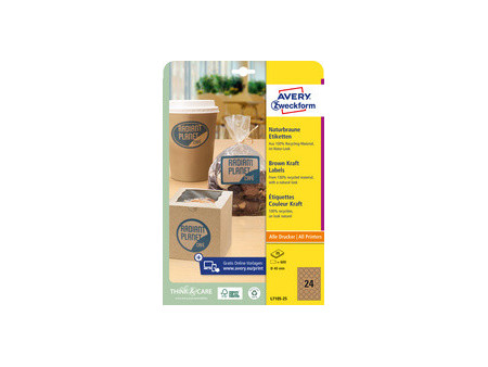AVERY Zweckform Etiquette couleur Kraft, diamètre : 40 mm