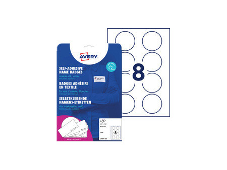AVERY Zweckform Etiquette pour badge, 80 x 50 mm, blanc