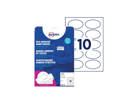 AVERY Zweckform Etiquette pour badge, 80 x 50 mm, blanc