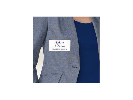AVERY Zweckform Etiquette pour badge, 80 x 50 mm, blanc