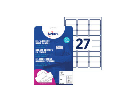 AVERY Zweckform Etiquette pour badge, 80 x 50 mm, blanc