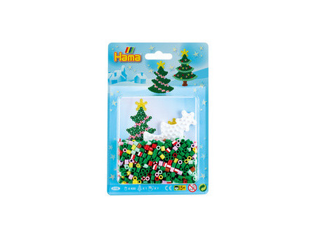 HAMA Perles à repasser midi 'Arbre de Noël', sous blister