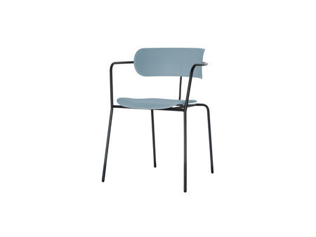 PAPERFLOW Chaise visiteur BISTRO, set de 2, bleu